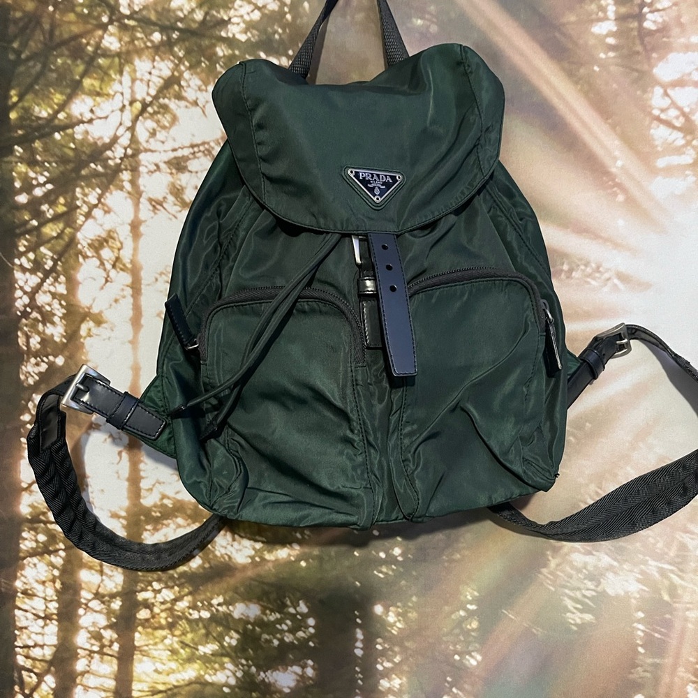 Prada Dark Green Men's Backpack